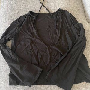 Black Longsleeve Keyhole top